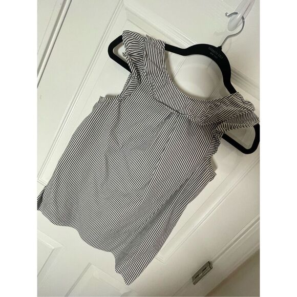 J. Crew women’s sleeveless striped blouse navy white size 00 - Picture 1 of 6